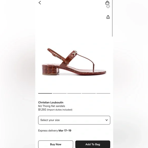 Just Queen 55 Croc-Embossed Sandals - Picture 15 of 15